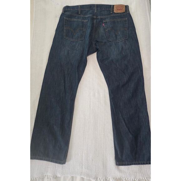 Levi's 514 Slim Straight Jeans Men's W38 L30 Dark Blue Wash 100% Cotton Denim - Picture 6 of 12